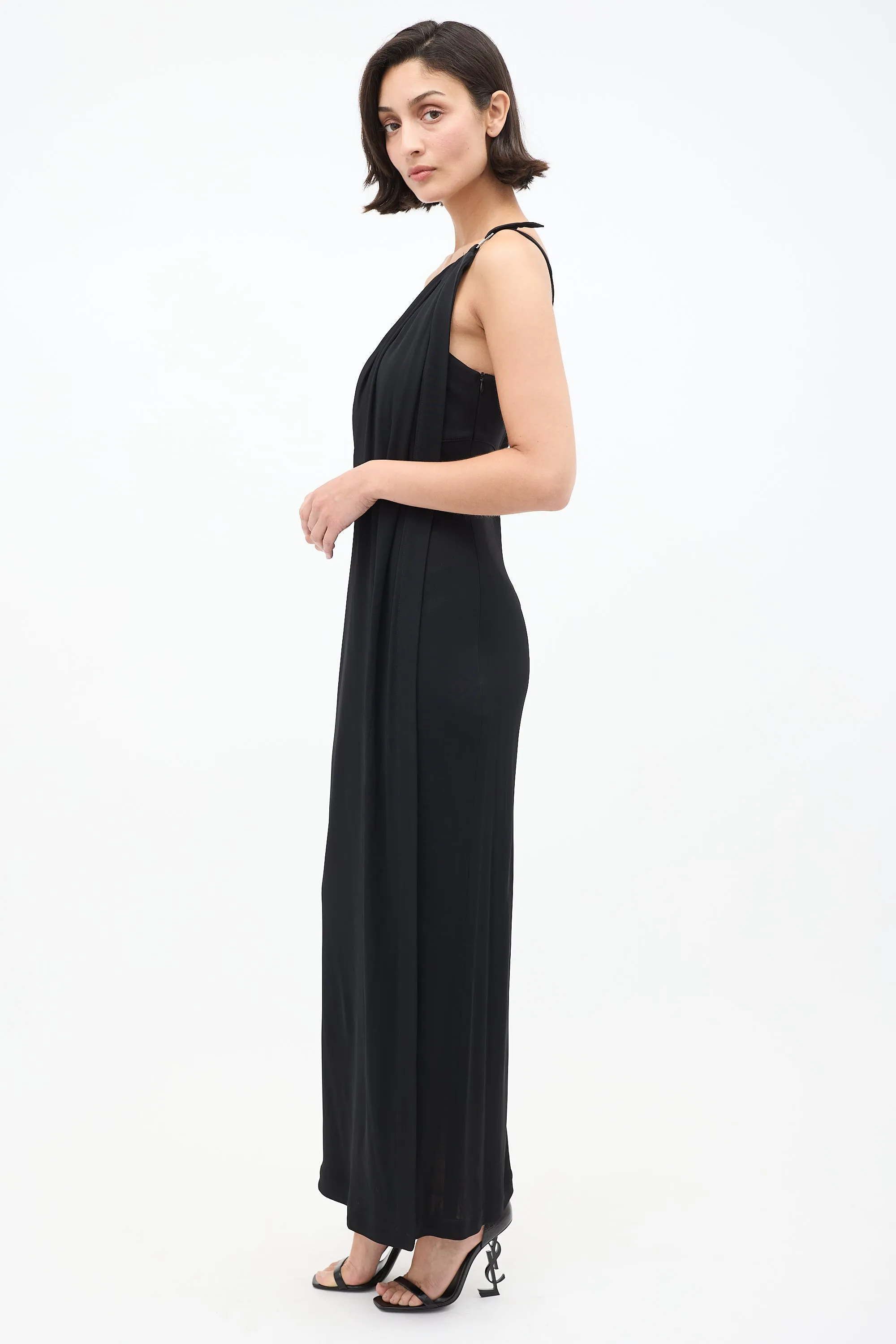 1990s One Shoulder Dress