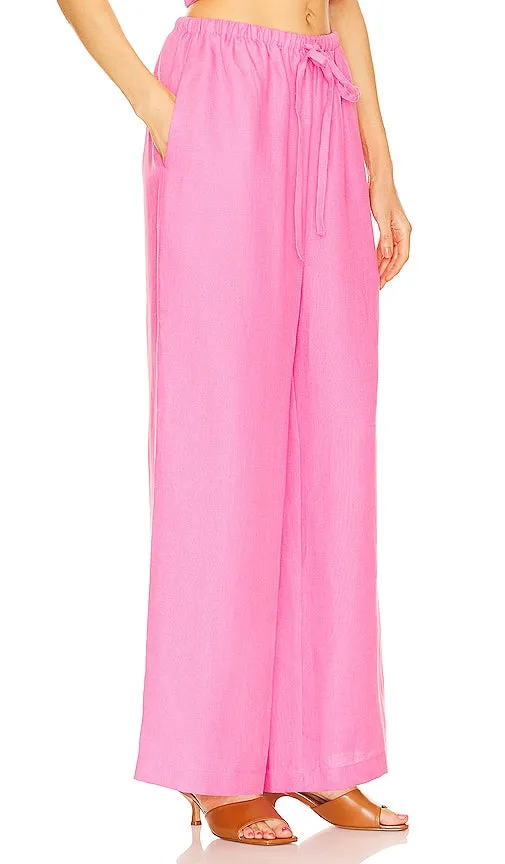 Bondi Born Delphi Drawstring Pant in Rose