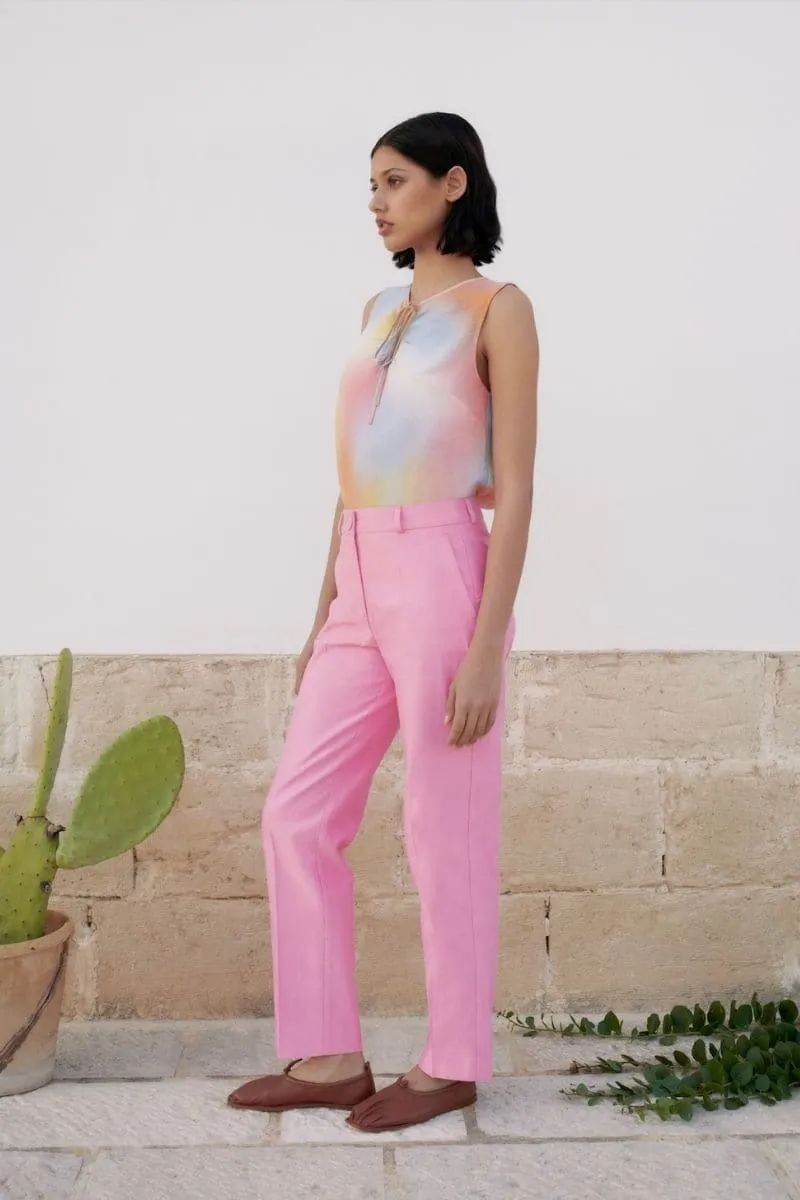 BUBBLEGUM HIGH-RISE PANTS