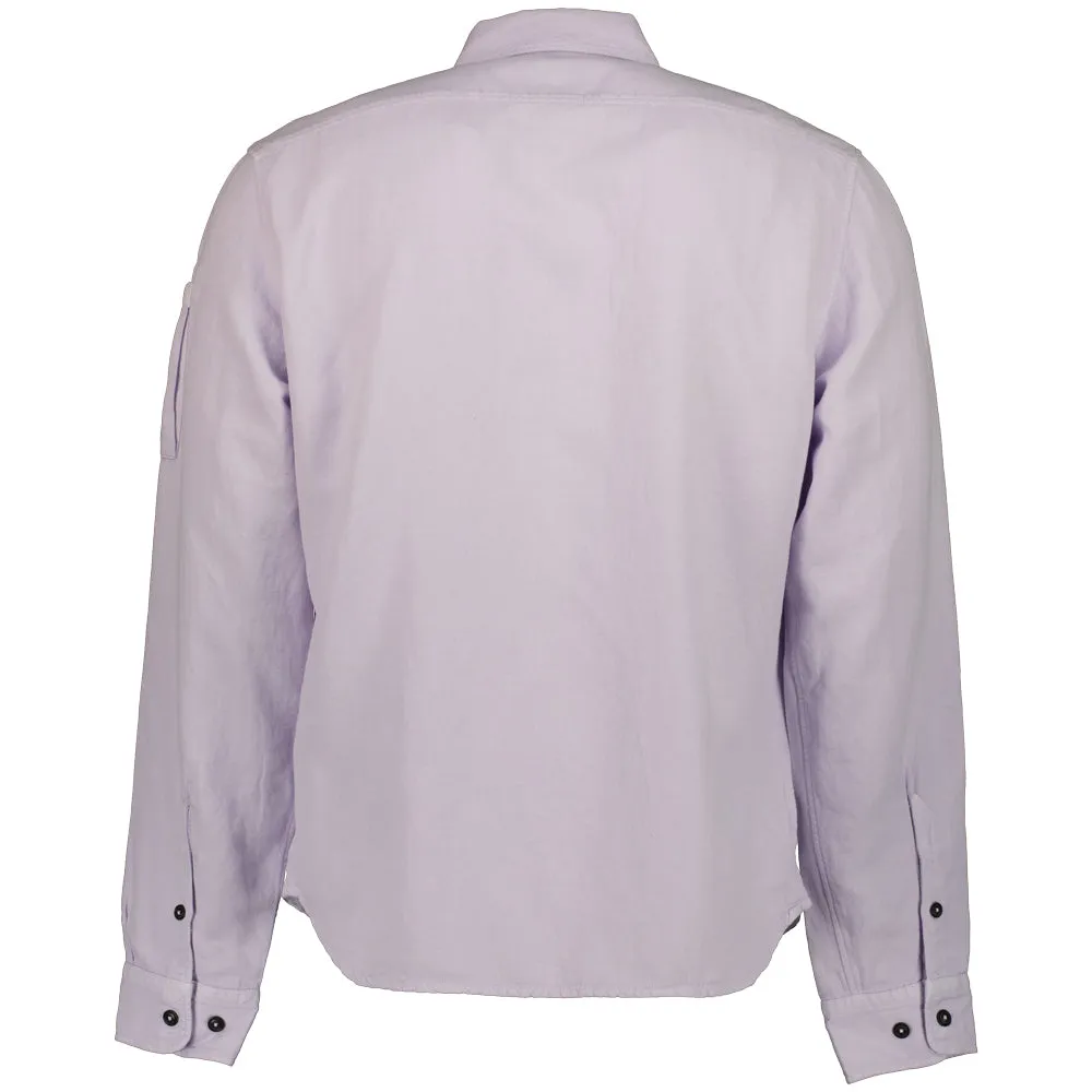 C.P. x Mr Porter Cotton/Linen Zip Up Lens Overshirt