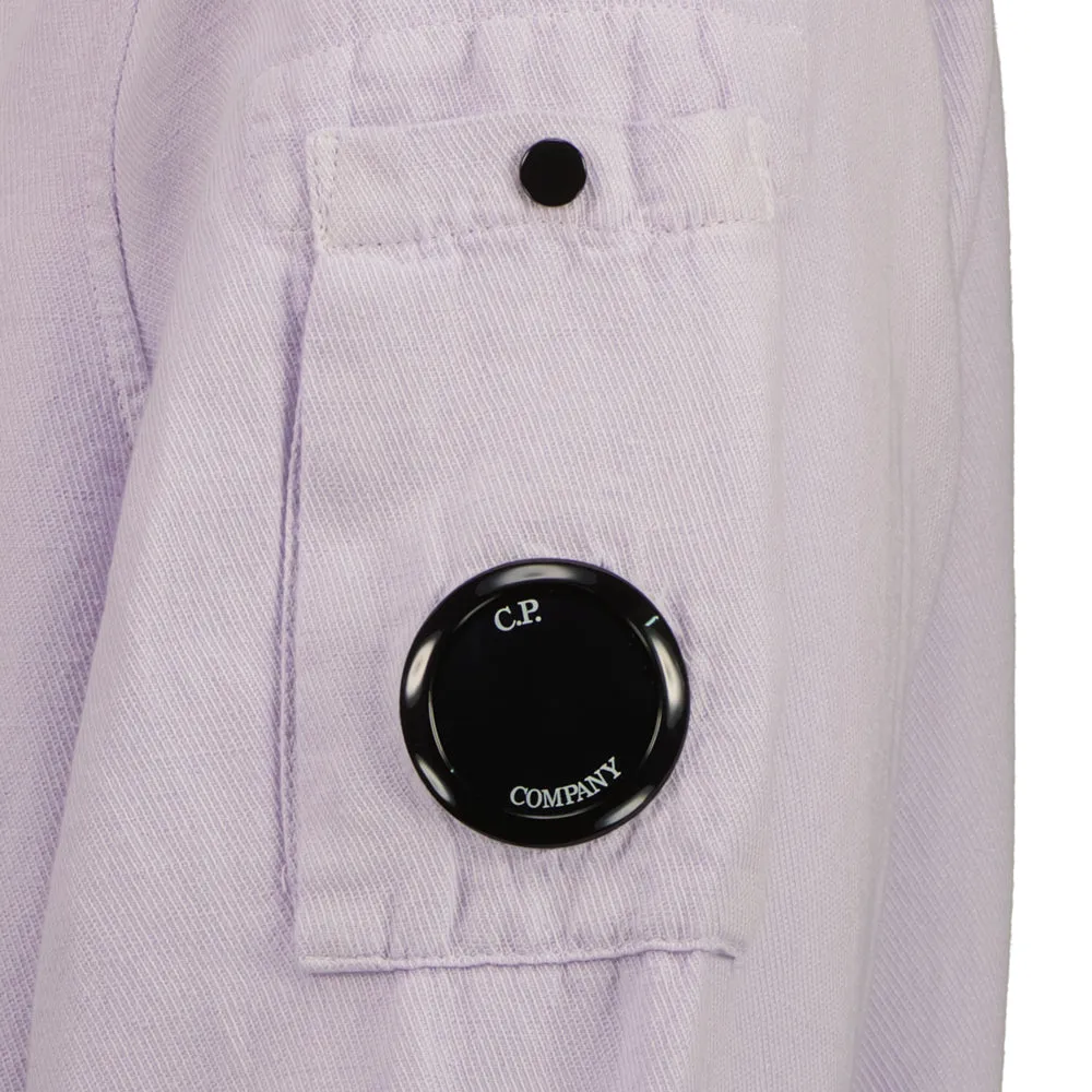 C.P. x Mr Porter Cotton/Linen Zip Up Lens Overshirt