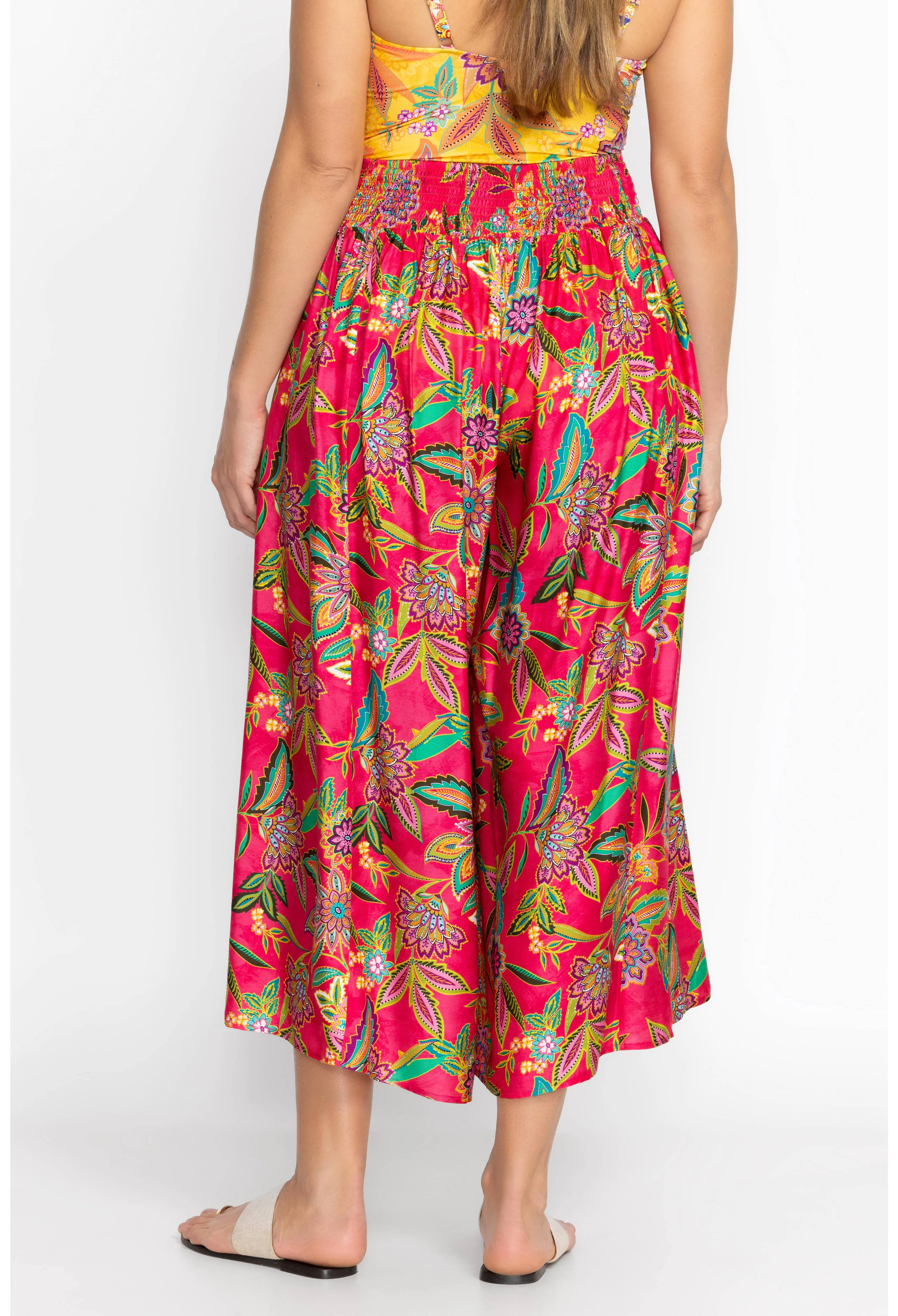 Flamingo Palazzo Cropped Pant
