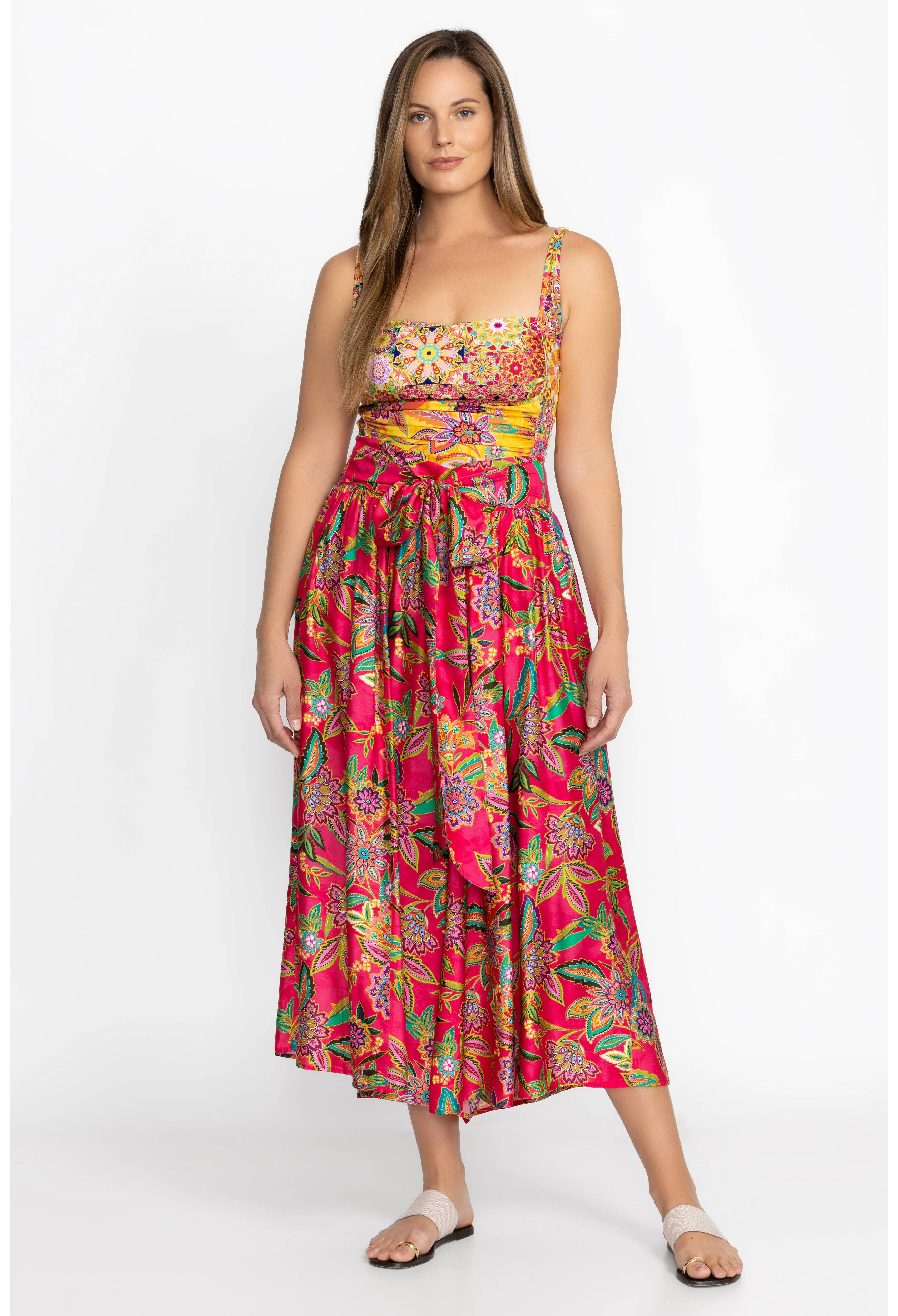 Flamingo Palazzo Cropped Pant