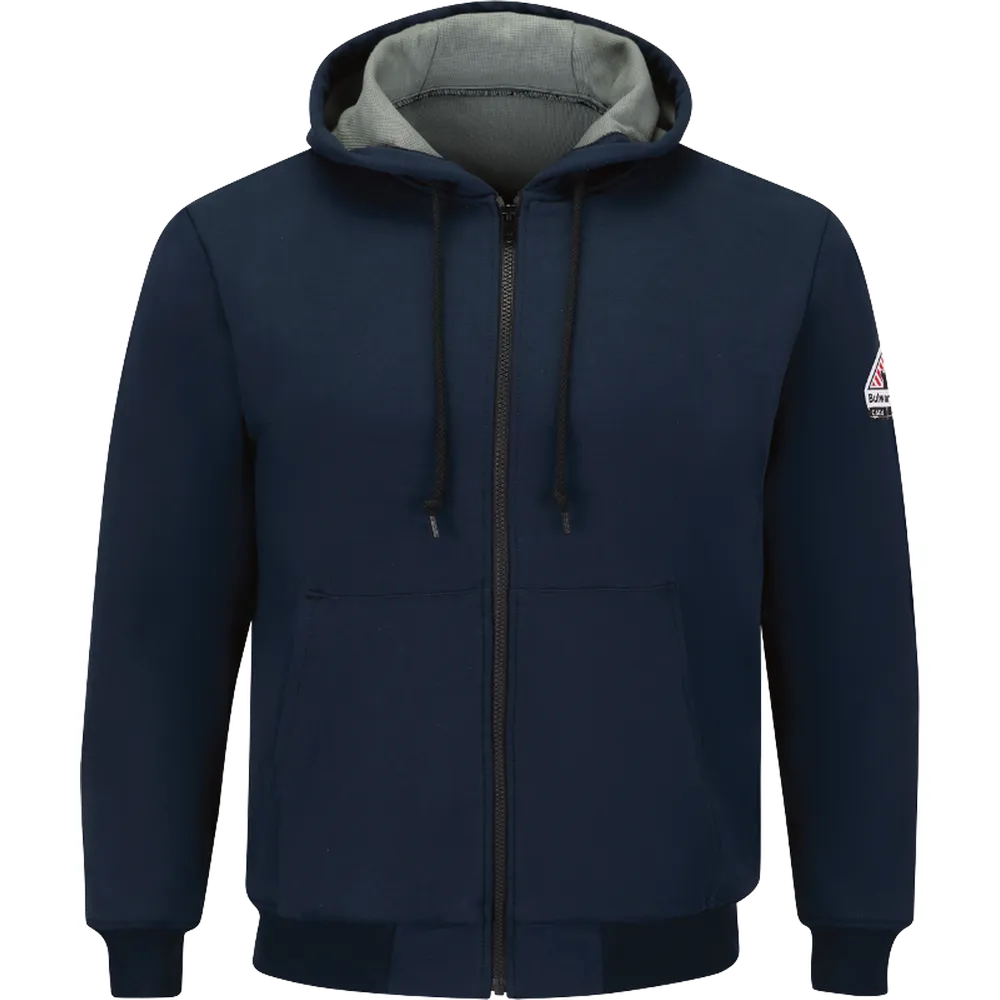 FR THERMAL-LINED ZIP-FRONT HOODED SWEATSHIRT - NV-Navy | Bulwark SEZ4