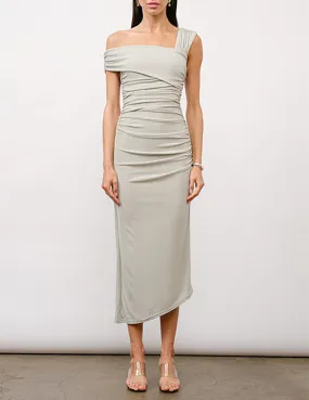 Francisca Asymmetrical One-Shoulder Midi Dress