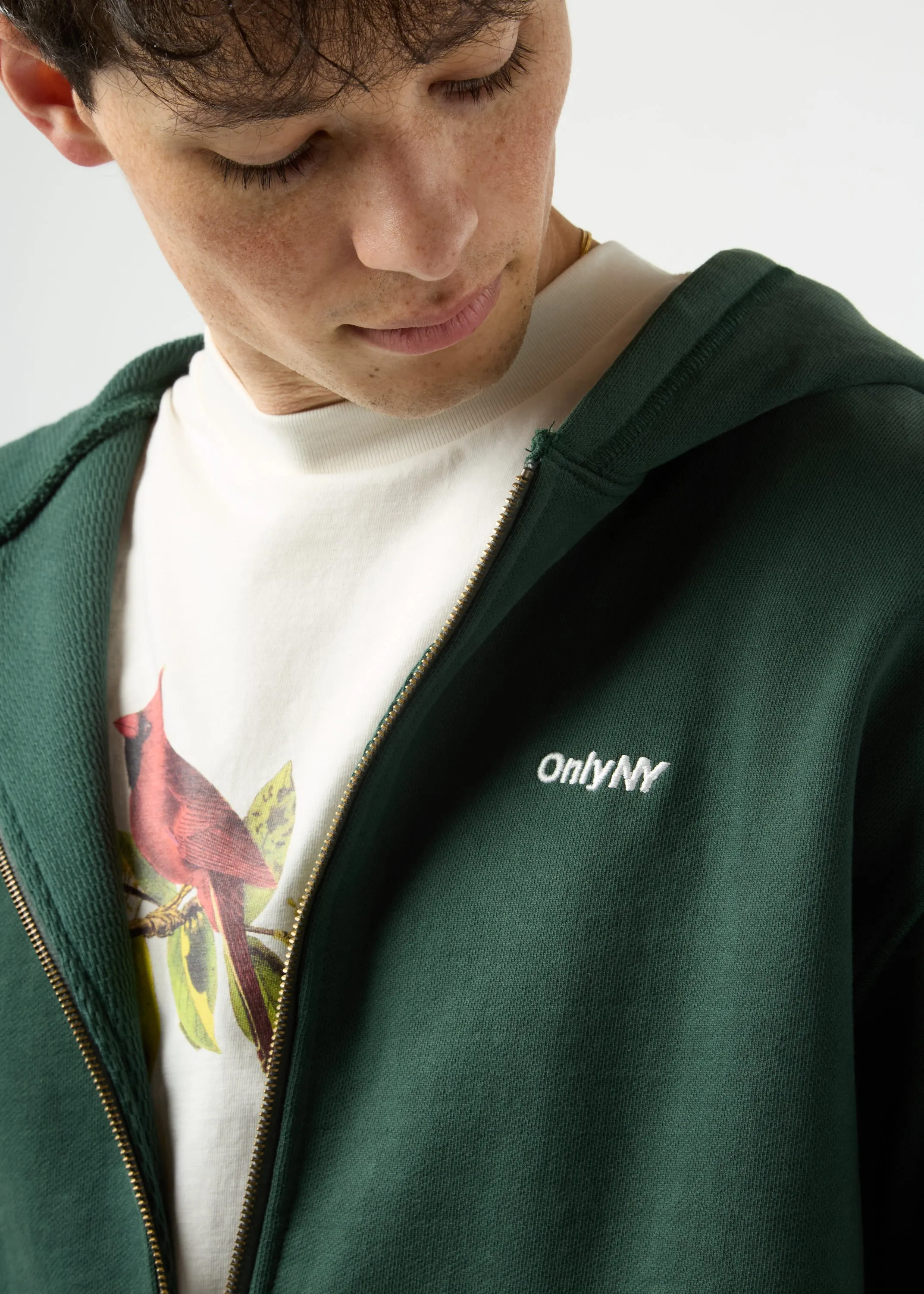 Heavyweight Thermal Waffle Lined Zip Hoodie