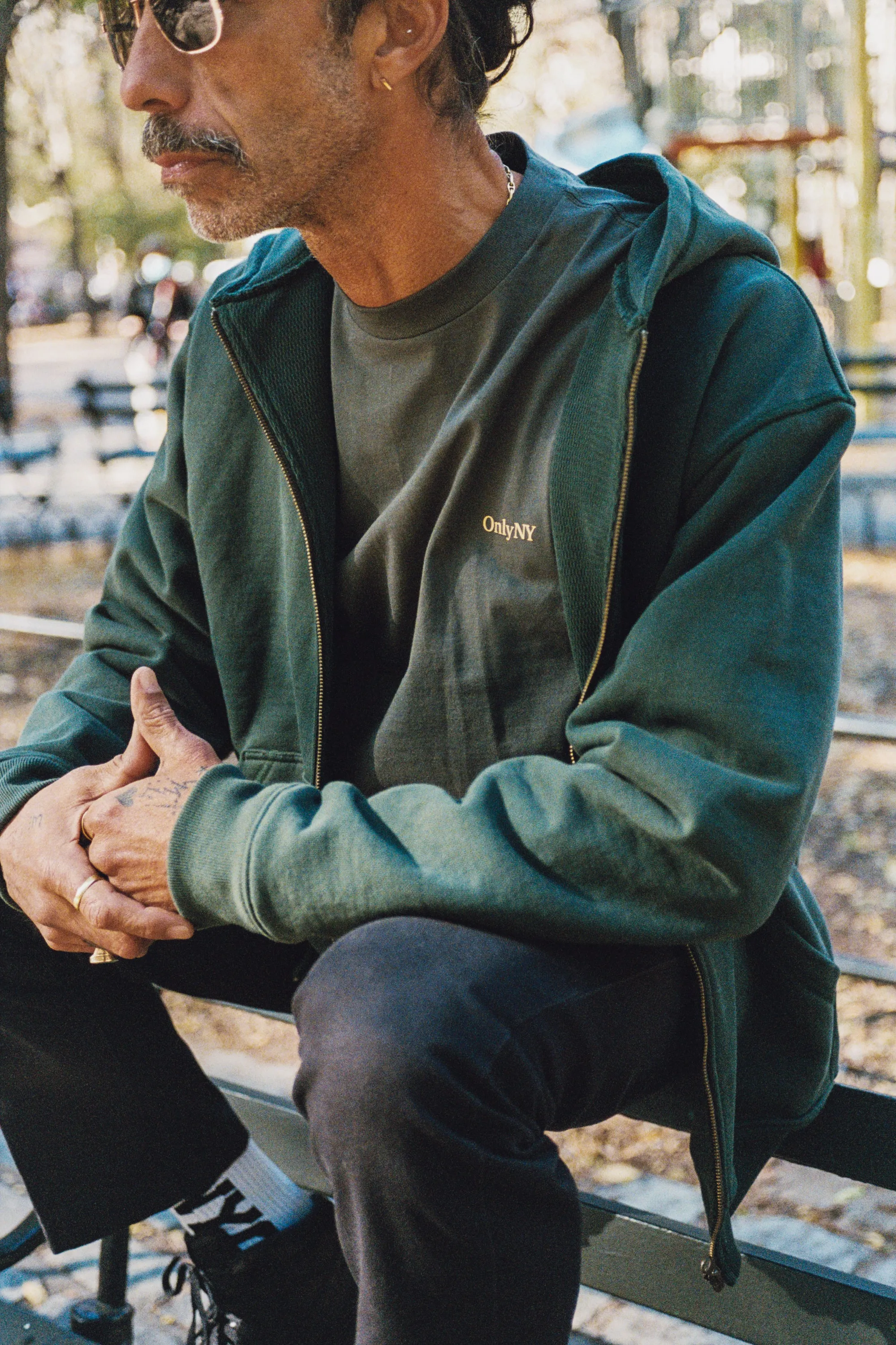 Heavyweight Thermal Waffle Lined Zip Hoodie