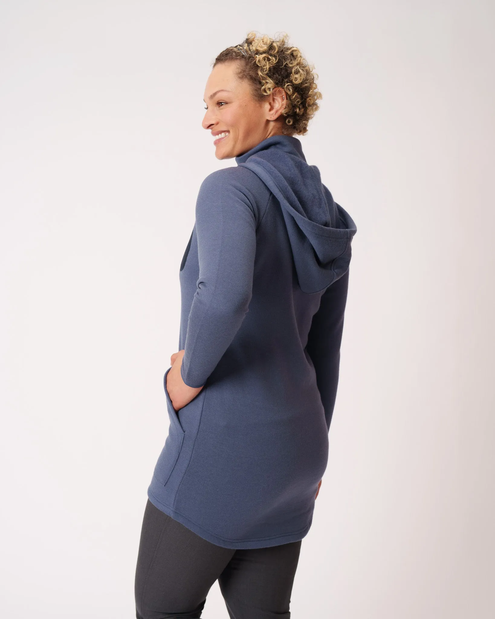 Merino Fleece Long Zip Hoodie