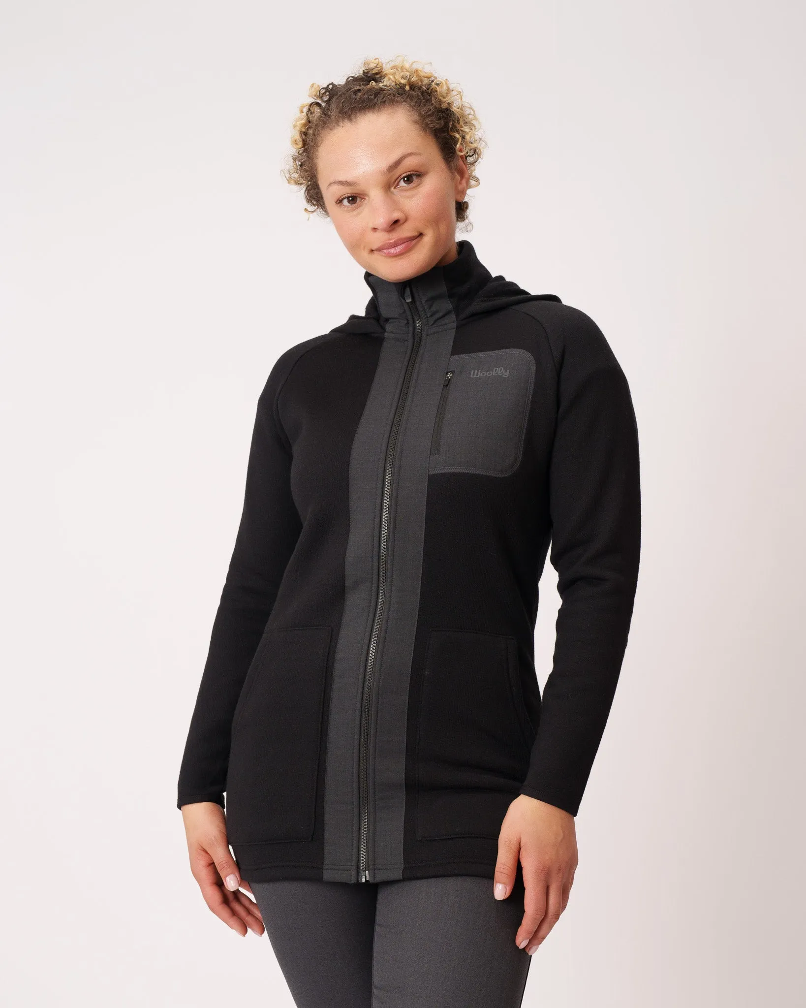 Merino Fleece Long Zip Hoodie