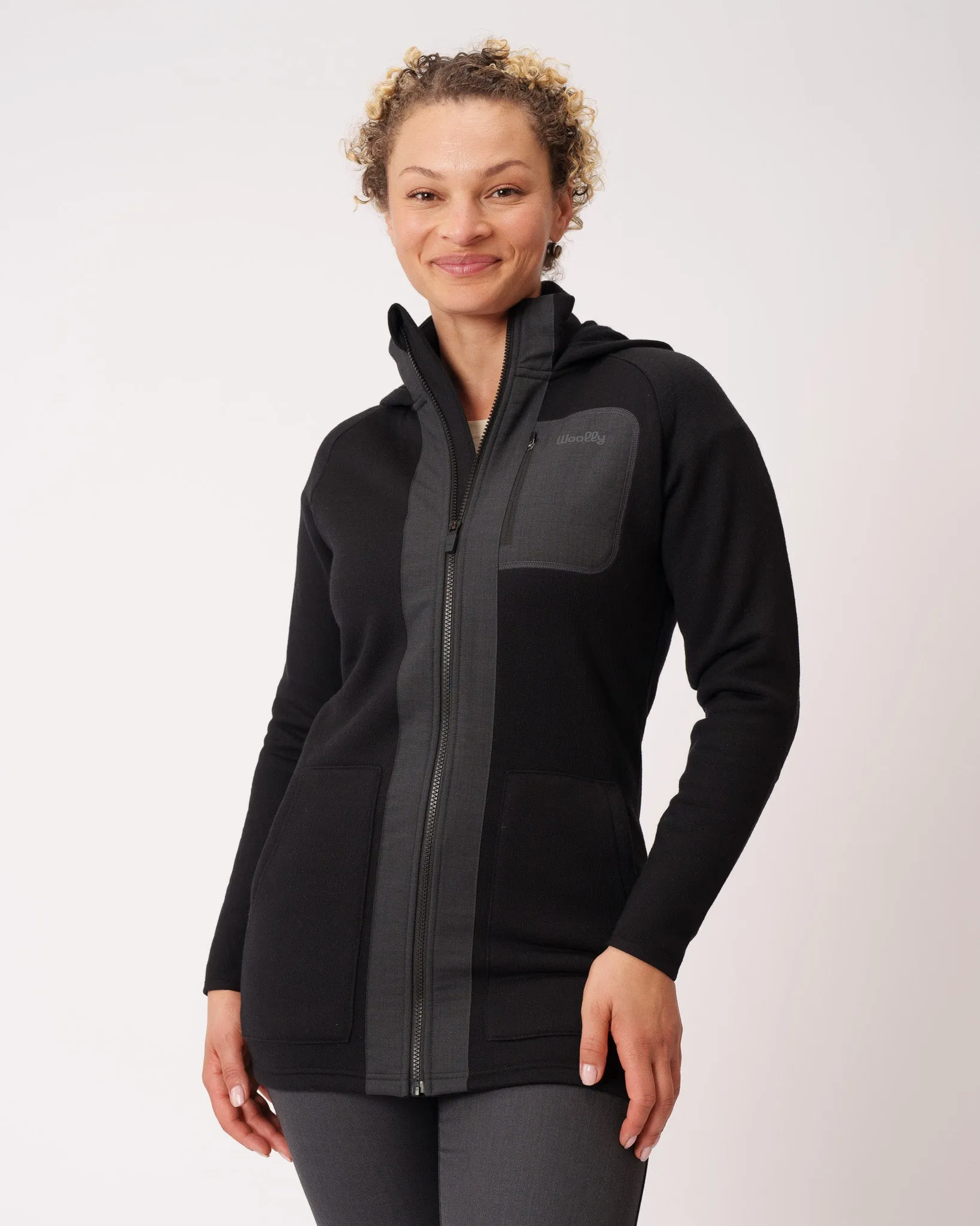Merino Fleece Long Zip Hoodie