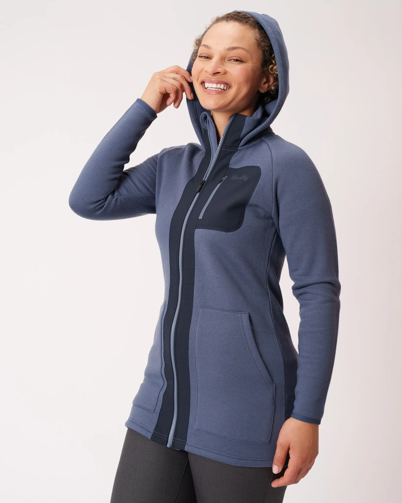 Merino Fleece Long Zip Hoodie