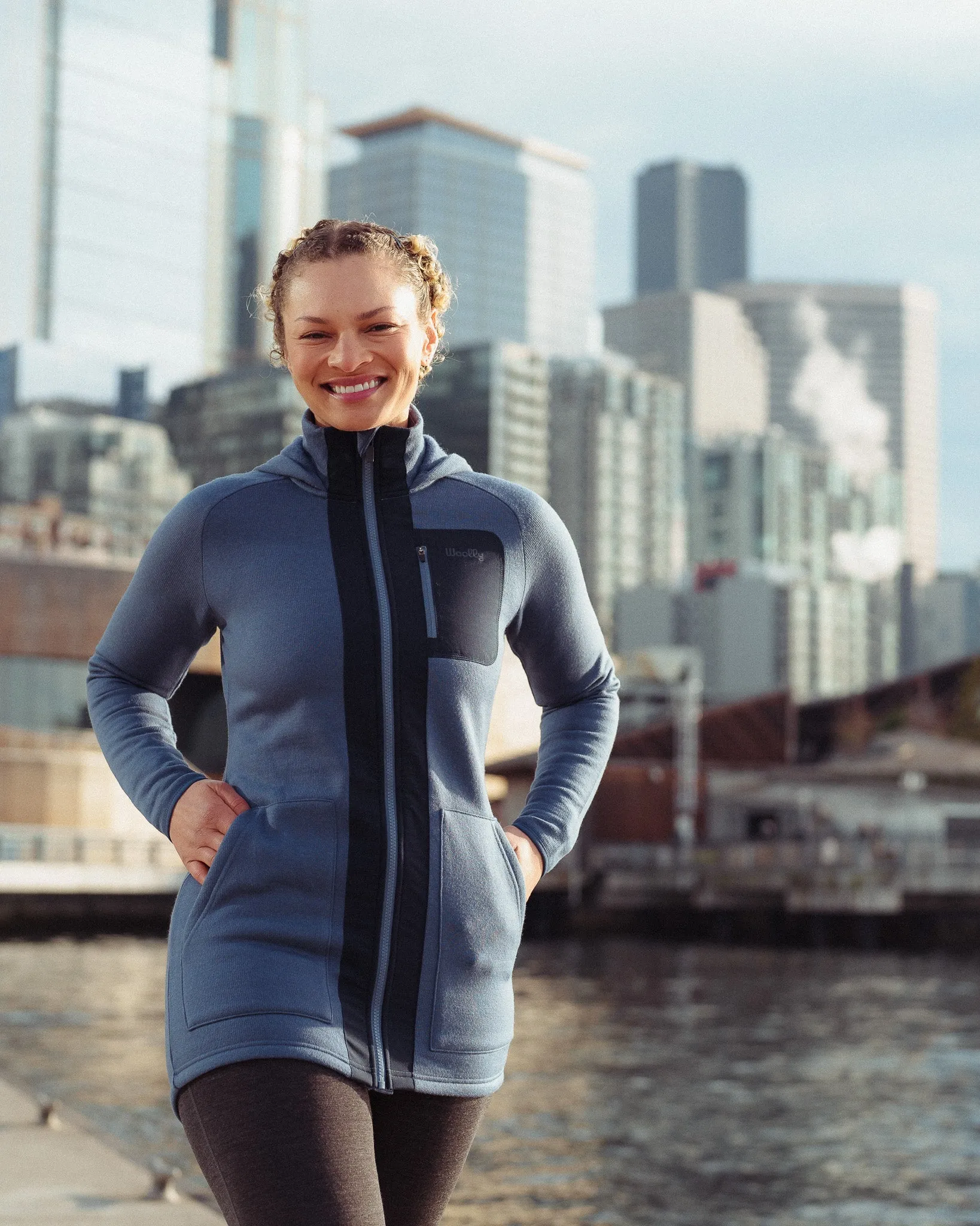 Merino Fleece Long Zip Hoodie