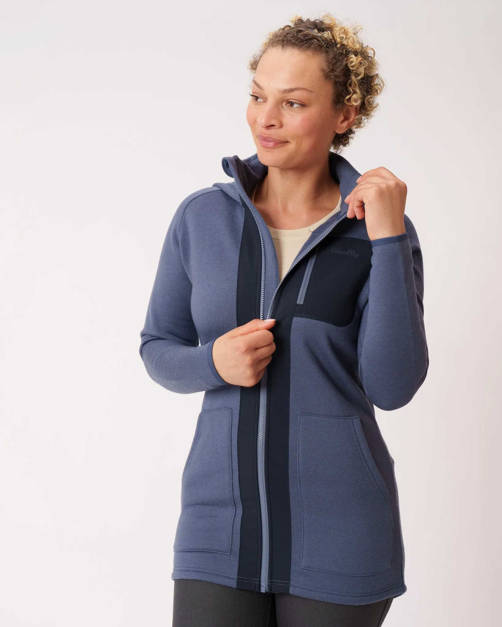 Merino Fleece Long Zip Hoodie