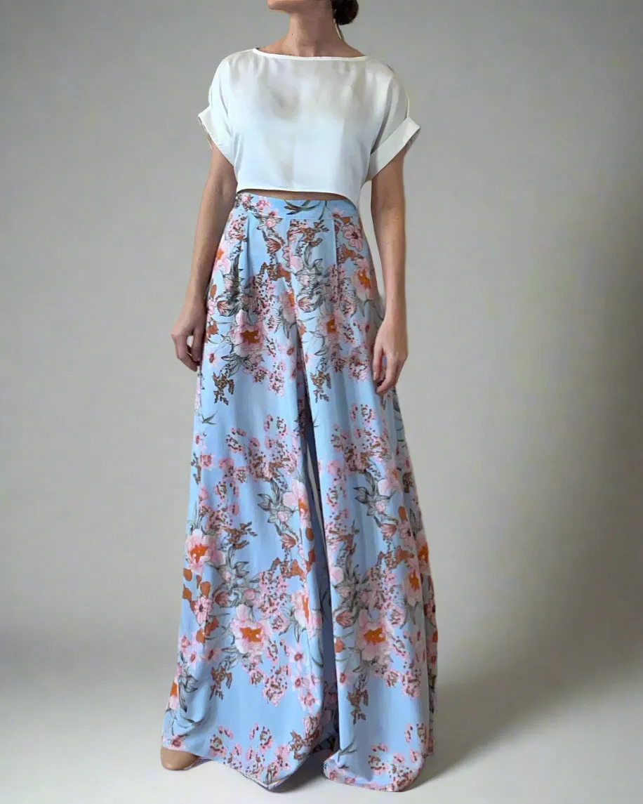 PALAZZO PANTS SPRING FLOWERS