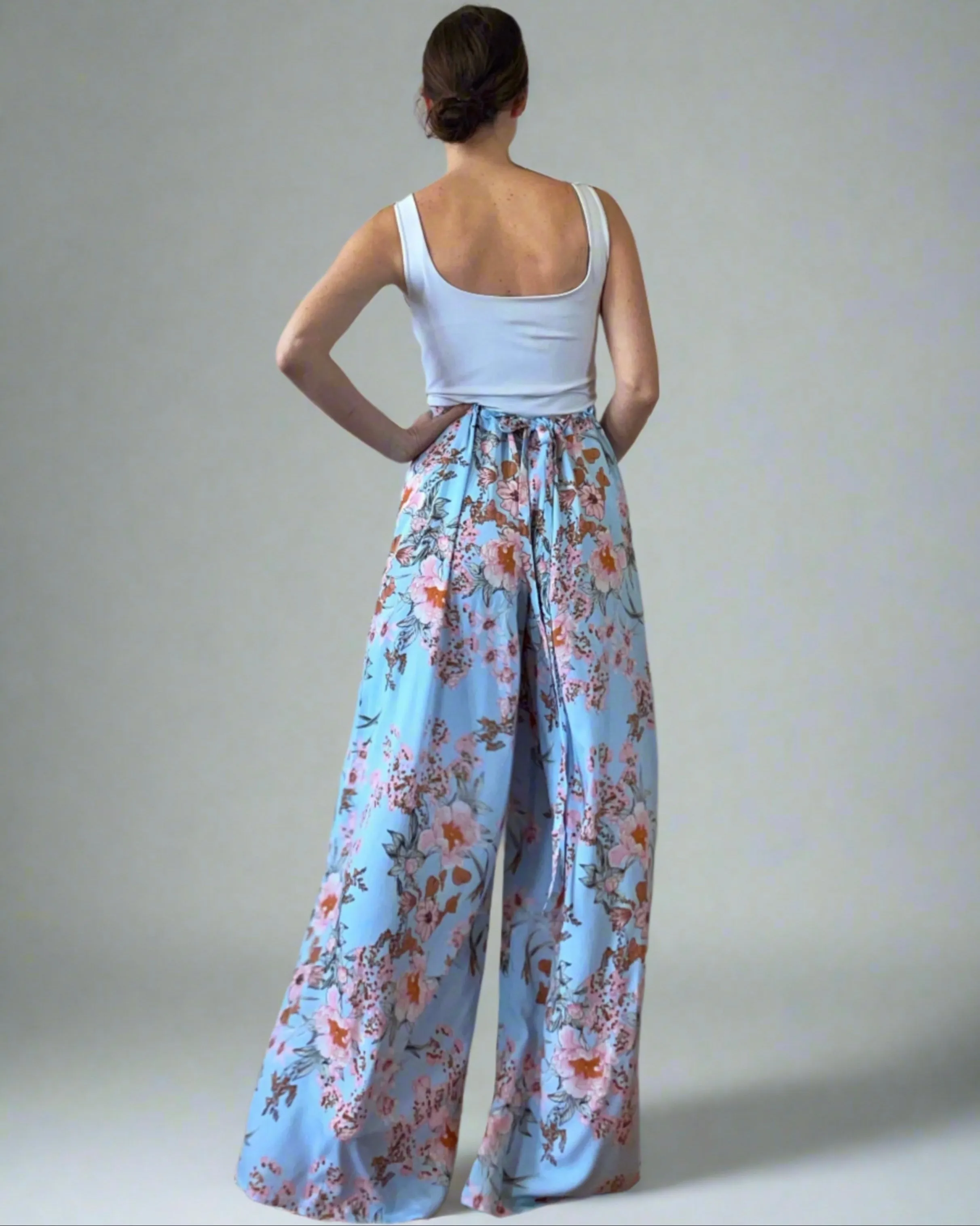 PALAZZO PANTS SPRING FLOWERS