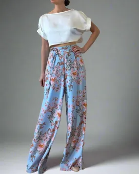 PALAZZO PANTS SPRING FLOWERS