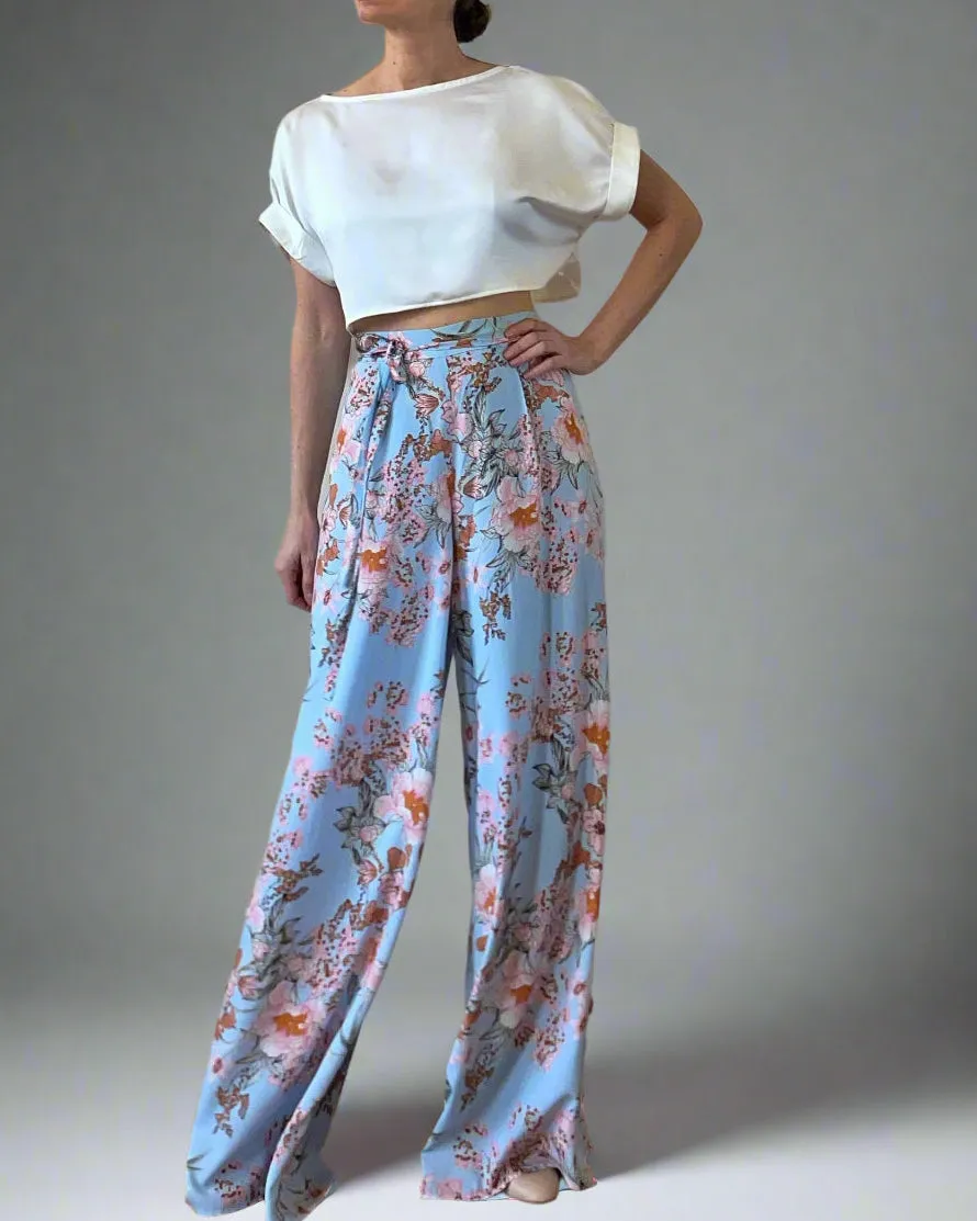 PALAZZO PANTS SPRING FLOWERS