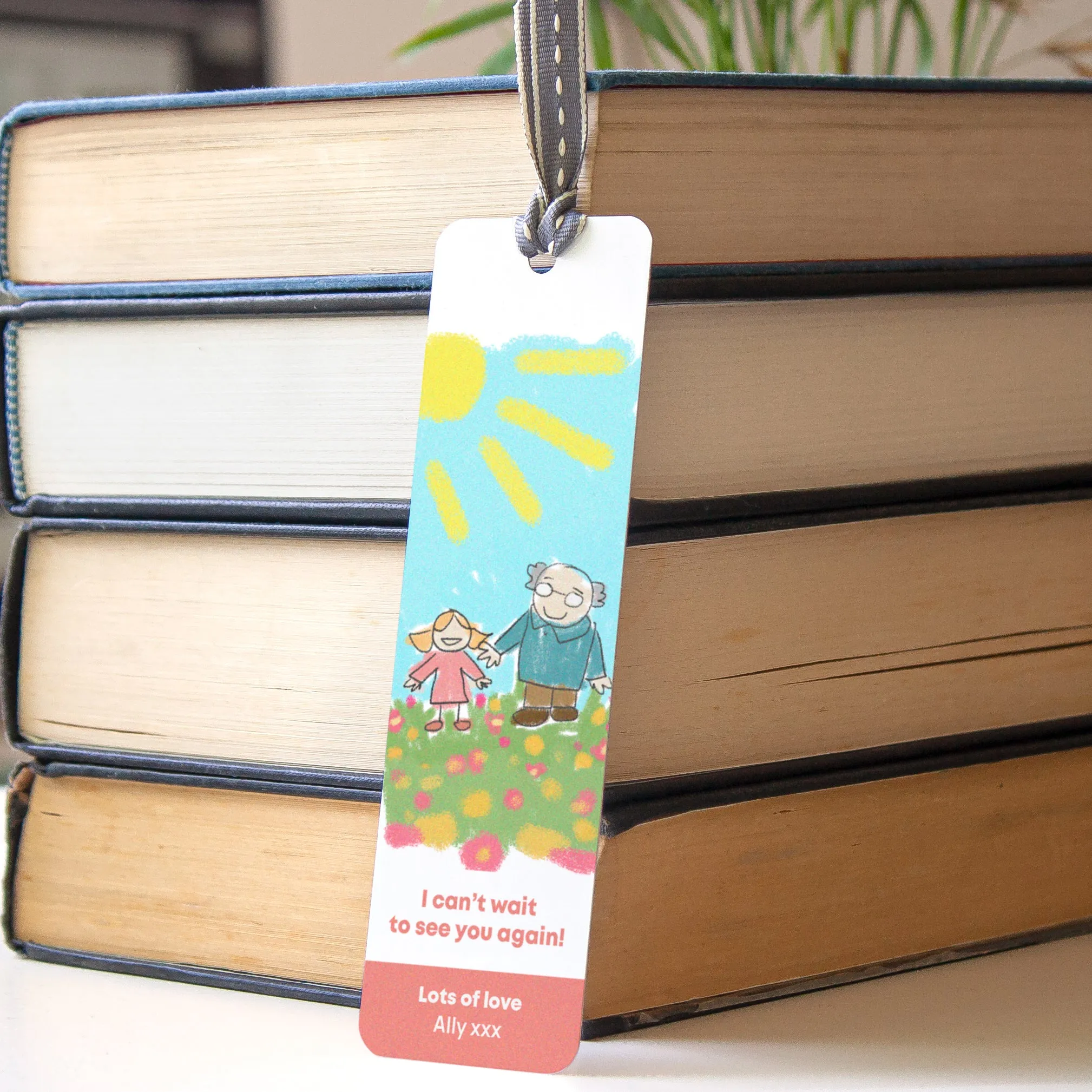 Personalised Bookmark With Child's Drawing For Grandparents