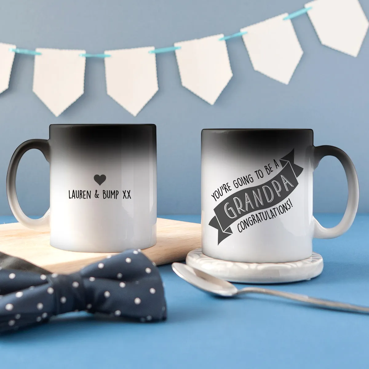 Personalised 'Grandpa To Be' Secret Colour Changing Mug
