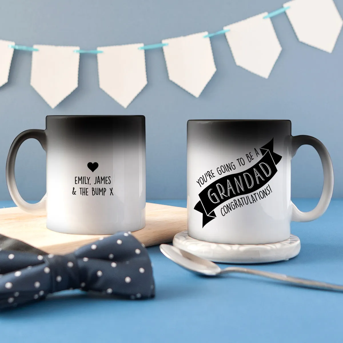 Personalised 'Grandpa To Be' Secret Colour Changing Mug