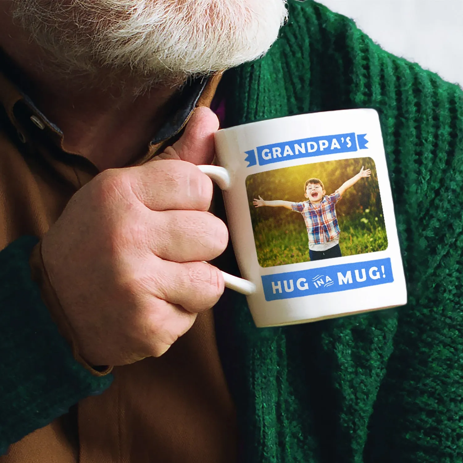 Personalised Hug in a Mug for Grandad