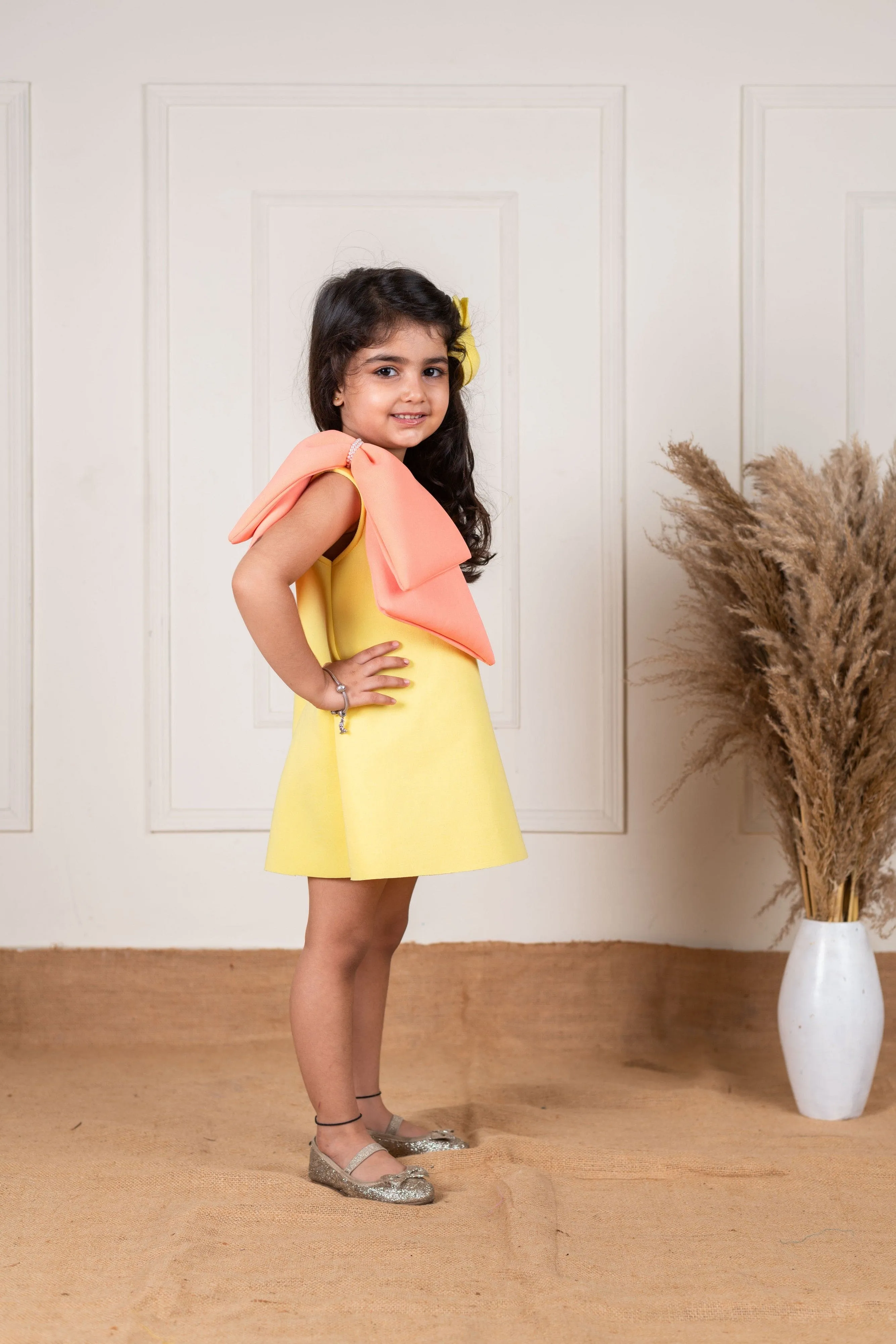 Pre-Order:  One Shoulder Bow Dress