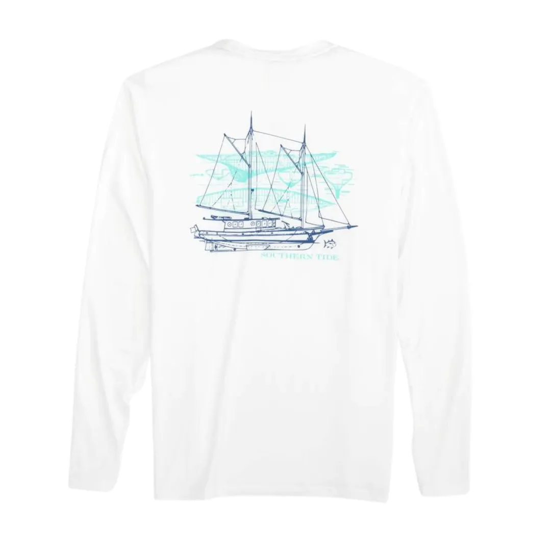 Sailboat Schematic Design Performance Long Sleeve Tee