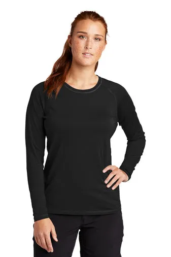 Sport-Tek ® LST407LS Ladies Long Sleeve Rashguard Tee with Lindner Dental logo