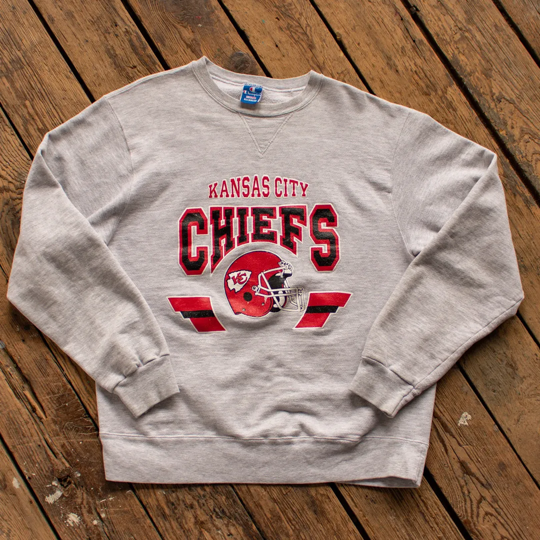 Vintage 1980s Champion KC Chiefs Single V Sweatshirt - Medium