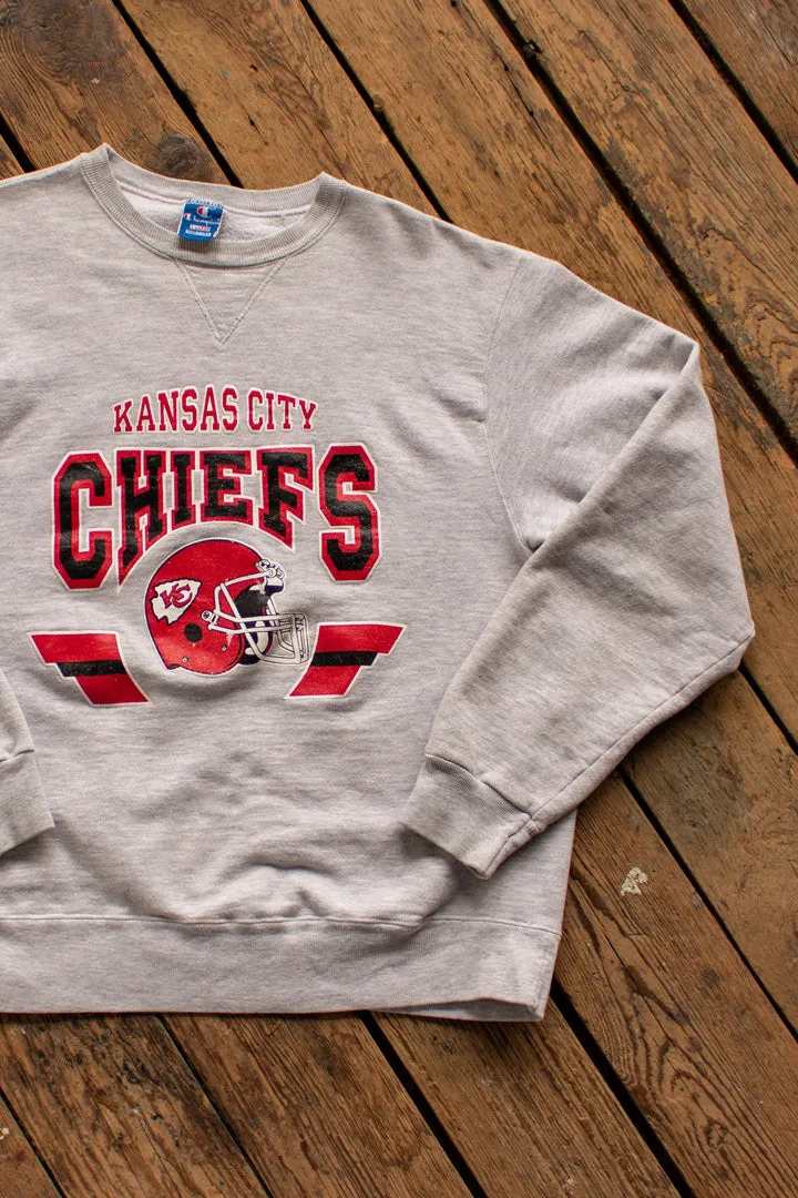 Vintage 1980s Champion KC Chiefs Single V Sweatshirt - Medium